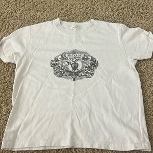 white / grey “mater dei” brandy melville top